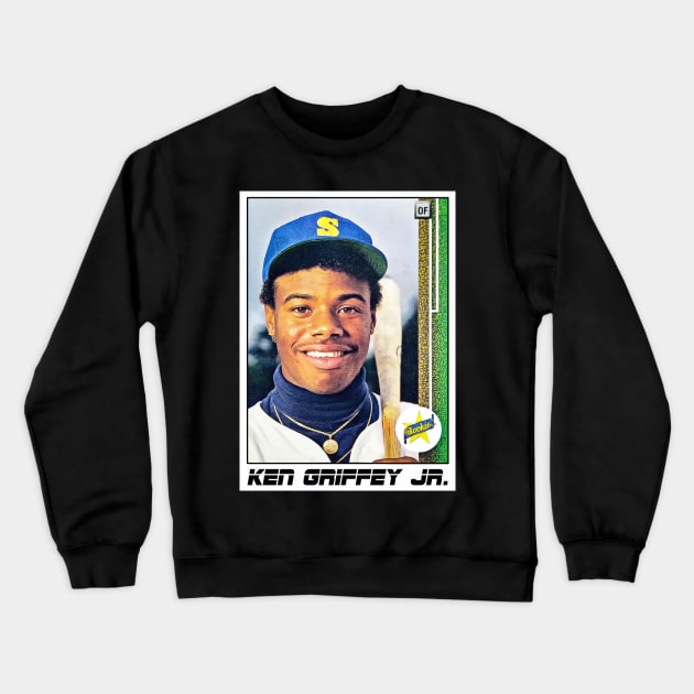 Ken Griffey Jr Rookie Card Crewneck Sweatshirt by darklordpug